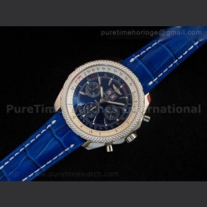 Breitling Bentley 675 2010 SS Blue Dial on Blue Leather Strap sku0996