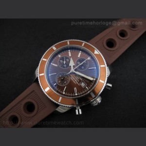 Breitling Super Ocean Heritage Chronograph Brown V3 OR Rubber sku1022