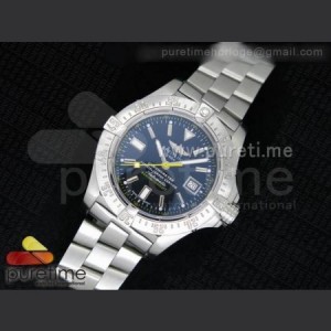 Breitling Avenger Seawolf 44mm SS Black Dial with Yellow Second Hand on SS Bracelet A2834 sku0625