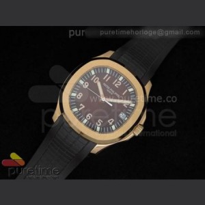 Patek Philippe Aquanaut Jumbo V4 RG Brown Dial on Rubber Strap Best Edition A2824 sku7335