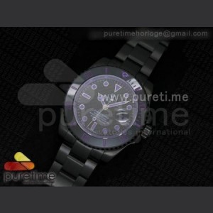 Rolex BOC Submariner PVD All Black Dial Purple Markers on PVD Bracelet A2836 sku4774
