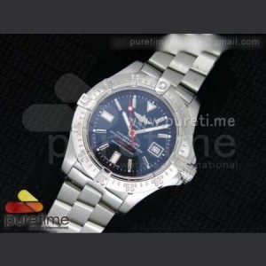 Breitling Avenger Seawolf 44mm SS Black Dial with Red Second Hand on SS Bracelet A2834 sku0619