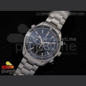 Omega Seamaster Planet Ocean Chrono 45mm SS Black Dial Silver Markers on SS Bracelet A7750 sku6394