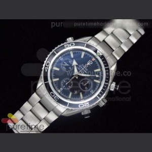 Omega Planet Ocean 45mm Chrono Ultimate Edition Black And White Dial on Bracelet A7750 sku6324
