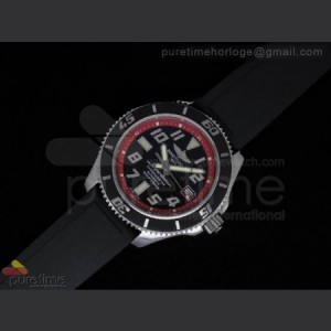 Breitling BEZ SuperOcean 42mm Red Ultimate Edition on Diver Pro Rubber Strap sku0690