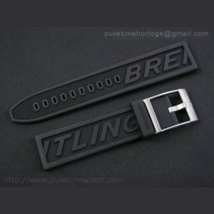 Breitling Black Rubber Strap V1 sku0717