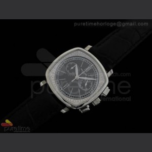 Patek Philippe Ladies Complicated Watches 7071 SS Quartz Black on Black Strap sku7446