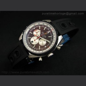 Breitling Chrono Matic 49 SS Brown Dial on OR Rubber Strap sku0995