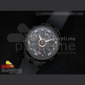 Perrelet Turbine 44mm PVD Black And Gray Rotating Dial on Black Rubber Strap A23J sku7495