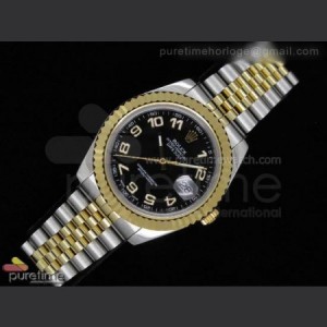 Rolex Date Just II 41mm SS And YG Black Dial SS And YG Bracelet sku4783