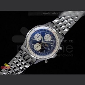 Breitling Navitimer Fighters Special Edition SS Black Dial on SS Bracelet A7750 sku0862