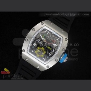 Richard Mille RM036 SS And White on Rubber Strap A23J sku5641