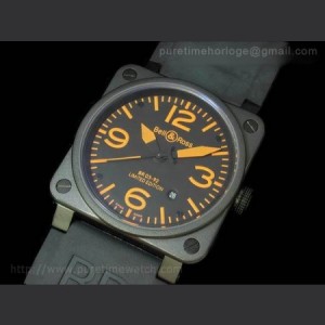 Bell Ross BR 03 92 Orange Dial PVD Limited Edition And sku0450