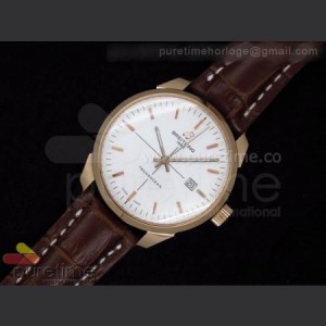 Breitling TransOcean RG White Dial on Brown Leather Strap A2892 sku0955