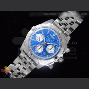 Breitling Chronomat B01 SS Blue Dial on Bracelet A7750 sku0738