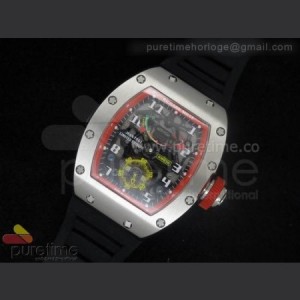 Richard Mille RM036 SS And Red on Rubber Strap A23J sku5639