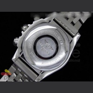 Breitling Chronomat B01 GMT SS Graphite Dial Diamond Bezel on Bracelet A7750 sku0732