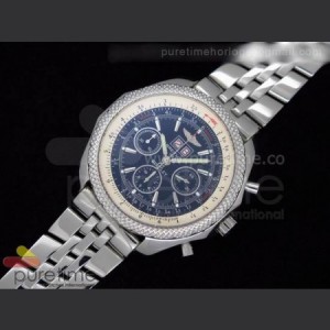 Breitling Bentley 675 2010 SS Black Dial with Black Subdials on SS Bracelet A7750 sku0644