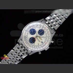 Breitling Navitimer Fighters Special Edition SS White Dial on SS Bracelet A7750 sku0874