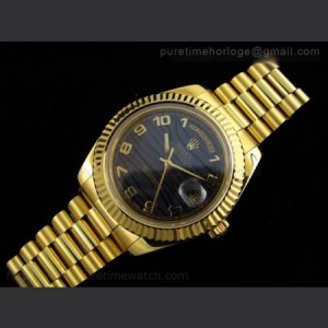 Rolex Day Date II Yellow Gold Black Numeral Dial A3156 Best Edition sku5213