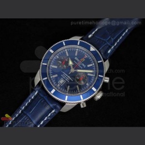Breitling SuperOcean Heritage Chrono 125th Limited Edition SS Blue Dial on Blue Leather Strap sku0926