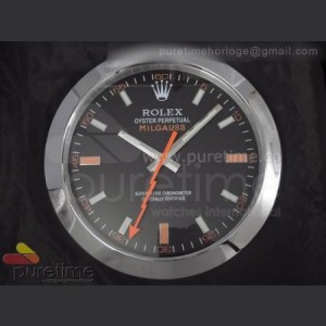 Rolex Milgauss 116400 Black with 3 Orange Markers Style Wall Clock sku5044