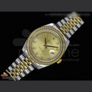 Rolex Date Just II 41mm SS And YG Gold Dial Diamond Marker SS And YG Bracelet sku4789