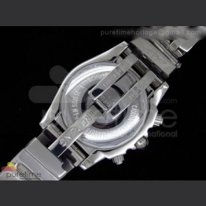 Breitling Chronomat B01 GMT SS Black Dial Diamond Bezel on Bracelet sku0724
