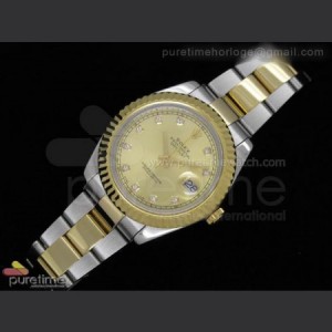 Rolex Date Just II 41mm SS And YG Gold Dial Diamond Marker SS And YG Oyster Bracelet sku4791