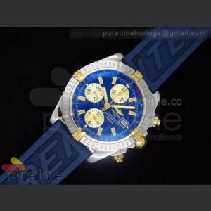 Breitling Chronomat Evolution SS And RG Blue Dial A7750 sku0783