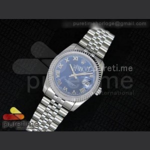 Rolex DateJust 116234 SS Blue Dial Roman Markers on SS Bracelet SA3135 sku4812