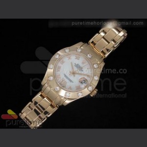 Rolex DateJust 35mm RG White Dial on Bracelet sku4842