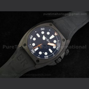 Bell Ross BR 02 Pro Dial Carbon Finish A2813 on Rubber Strap sku0474