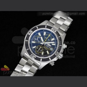 Breitling SuperOcean Abyss Chronograph 44mm Yellow Noob Best Edition on SS Bracelet sku0919