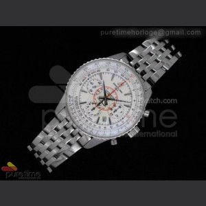 Breitling Montbrillant 01 Chronograph Limited Edition SS White Stick Dial on SS Bracelet sku0832