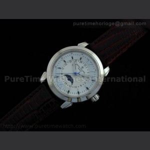 Patek Philippe Grand Complications Calendar Quartz SS White Dial sku7430