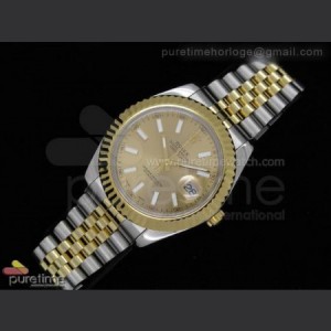 Rolex Date Just II 41mm SS And YG Gold Dial Stick Marker SS And YG Bracelet sku4793