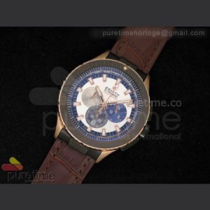 Zenith Stole Toss Flyback Chrono RG White Dial on Brown Leather Strap JAP Quartz sku3685